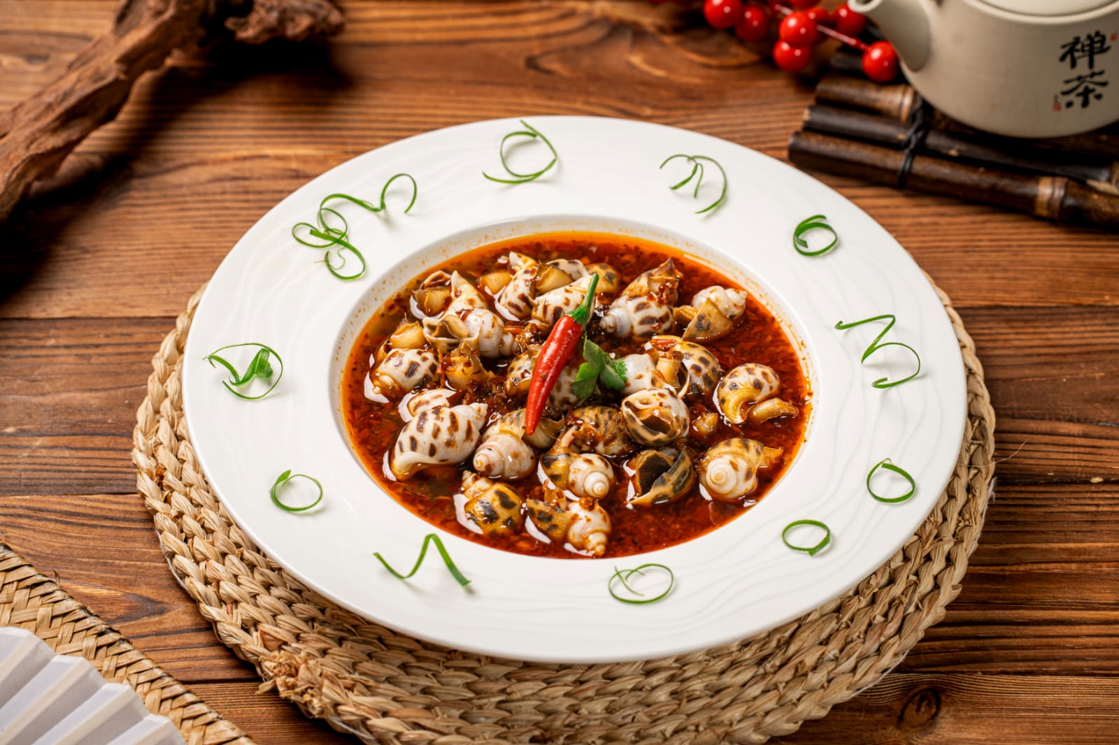 Braised Spiral Shell in Spicy Wine