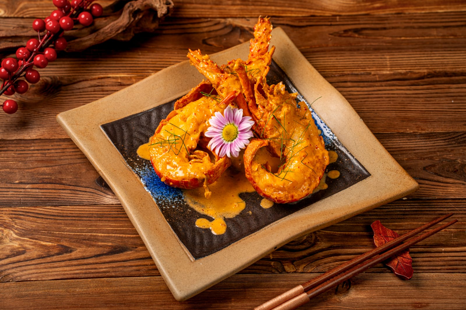 Lobster with Curry Cream Sause